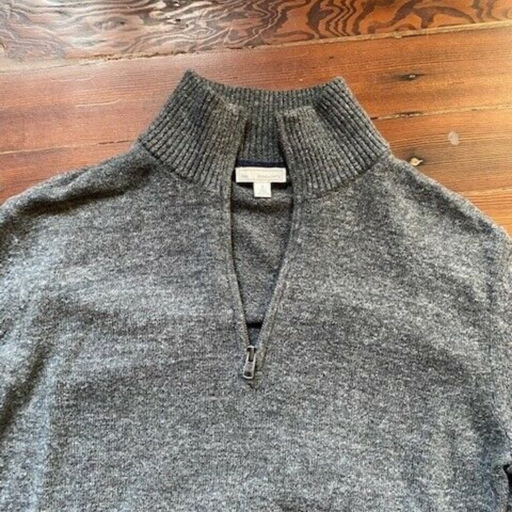 Gap soft 3/4 zip Cotton sweater lg